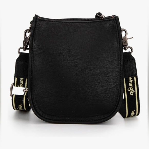 Wrangler Black Leather Shoulder Bag - Picture 11 of 12